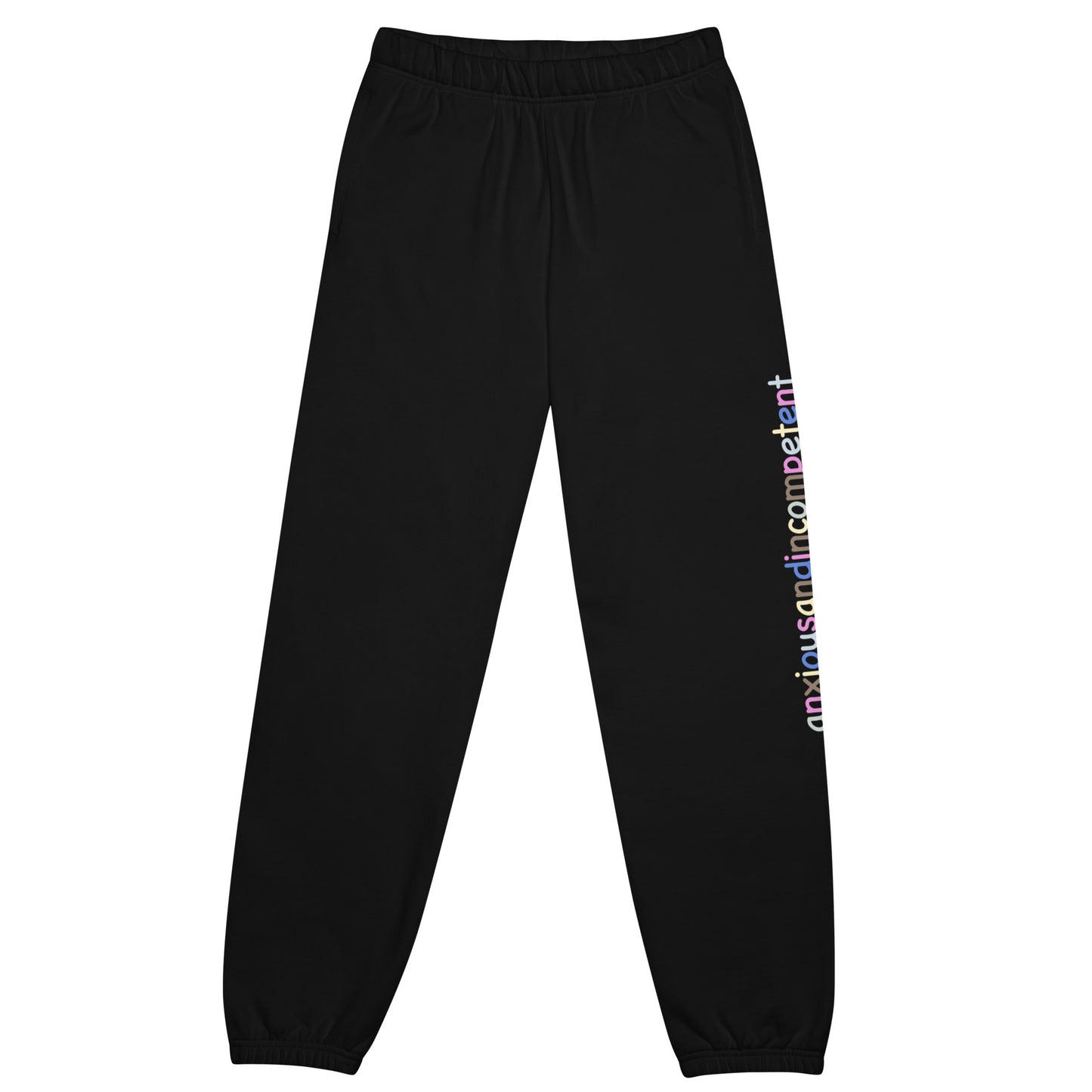 "anxiousandincompetent" black unisex sweatpants