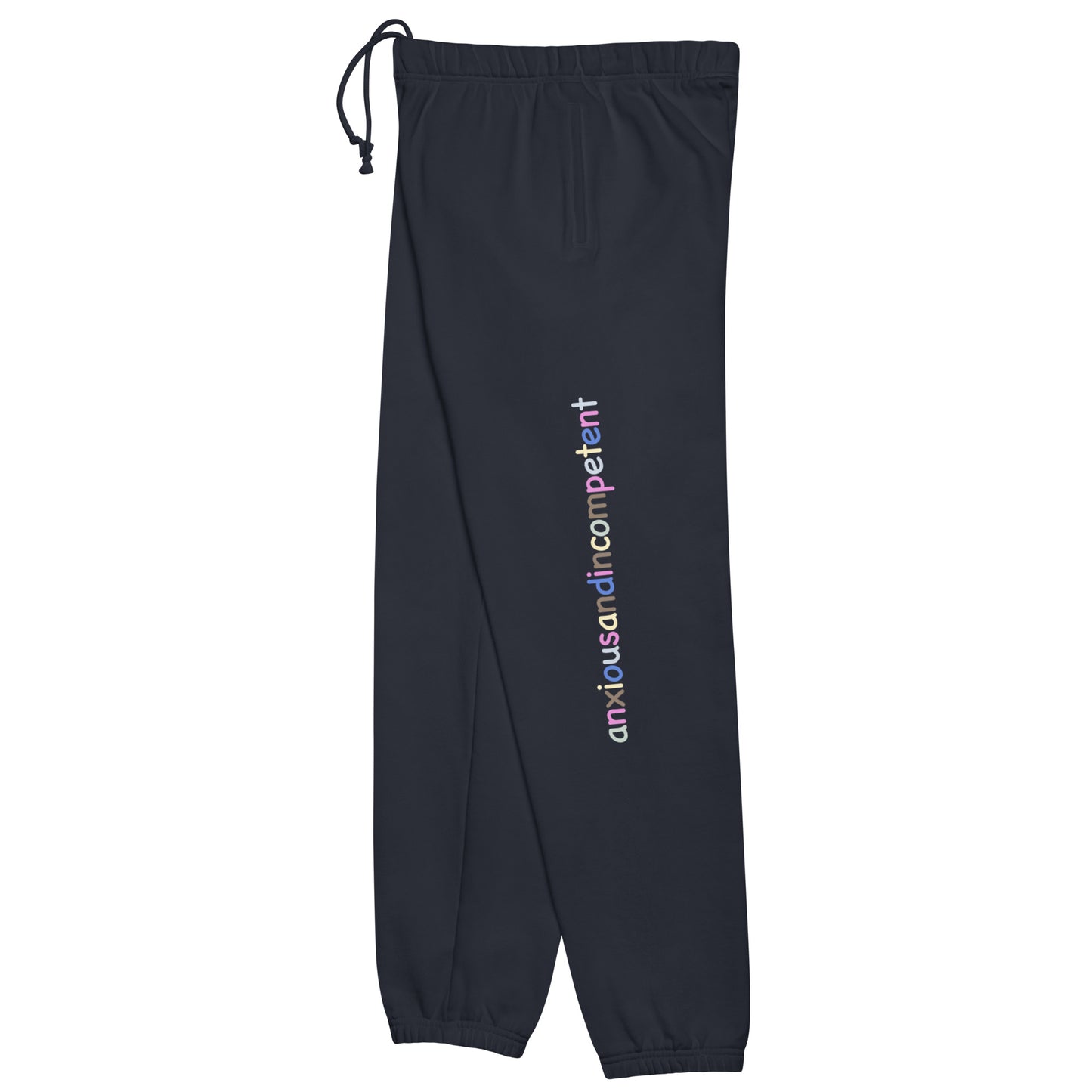 "anxiousandincompetent" black unisex sweatpants