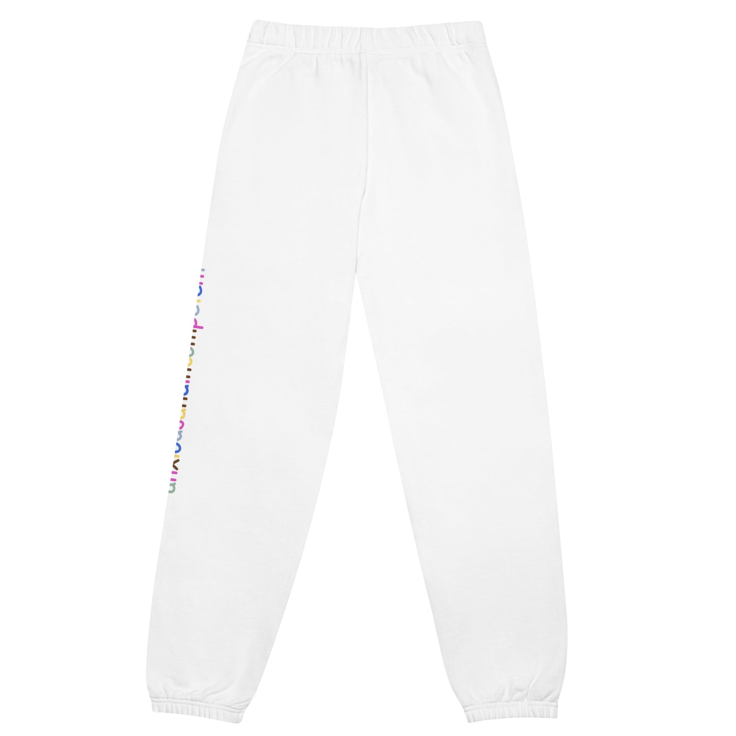 "anxiousandincompetent" white unisex sweatpants